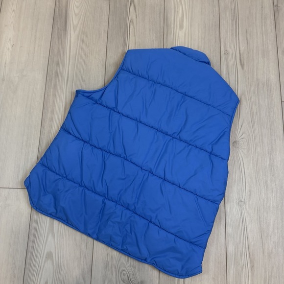 Woolrich Women's Medium Bright Blue Puffer Vest Pockets Vintage Snap Closure - Picture 6 of 8